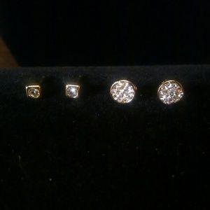 Golden CZ earrings